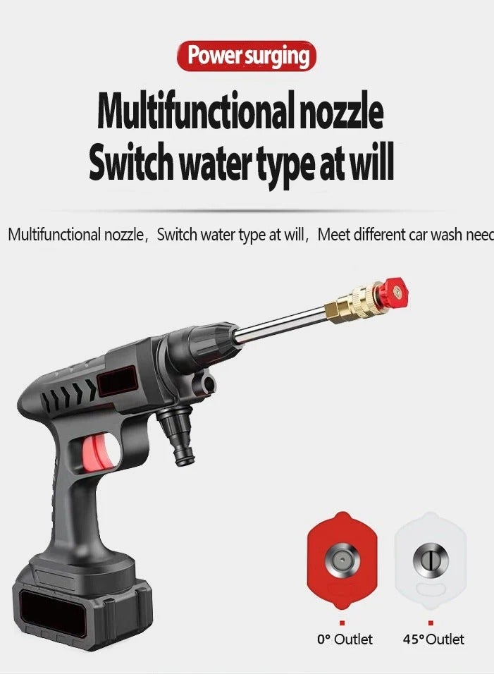 Commercial Wireless High Pressure Car Washing Machine Portable Electric Car Washing Spray Gun Household High Pressure Car Washing Water Gun