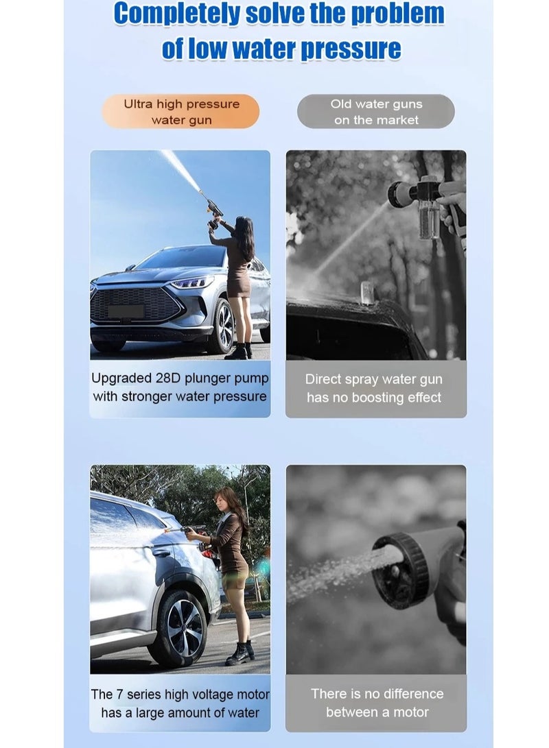 Wireless Lithium Battery high Pressure Water Gun Cleaning Car Machine Artifact Home Portable Garden Watering Watering Spray