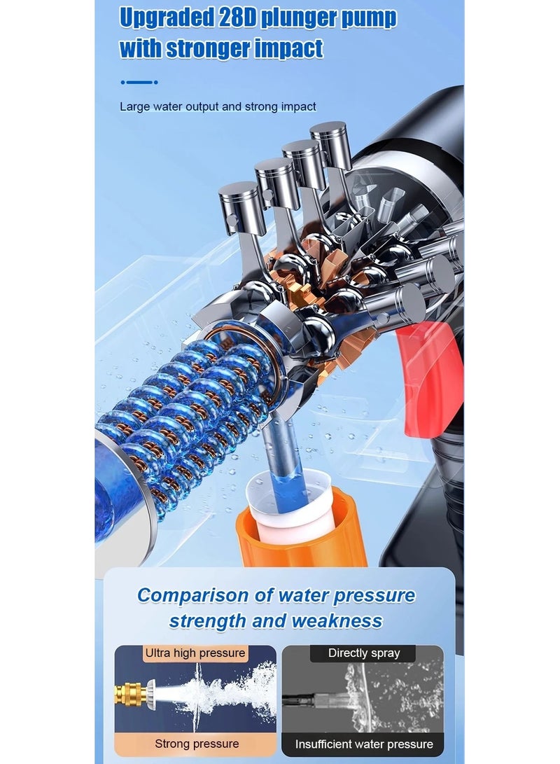 Wireless Lithium Battery high Pressure Water Gun Cleaning Car Machine Artifact Home Portable Garden Watering Watering Spray