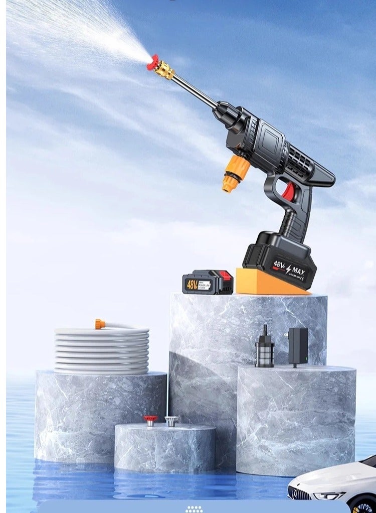 Wireless Lithium Battery high Pressure Water Gun Cleaning Car Machine Artifact Home Portable Garden Watering Watering Spray