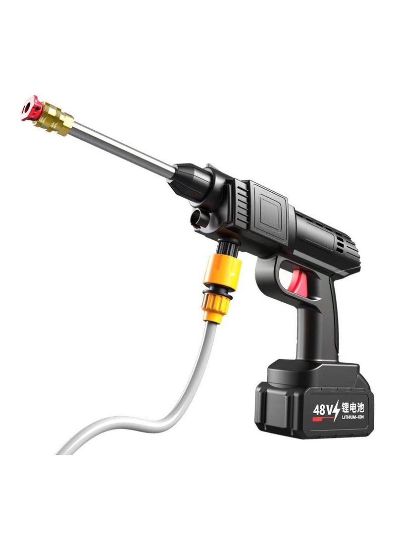 Wireless Lithium Battery high Pressure Water Gun Cleaning Car Machine Artifact Home Portable Garden Watering Watering Spray
