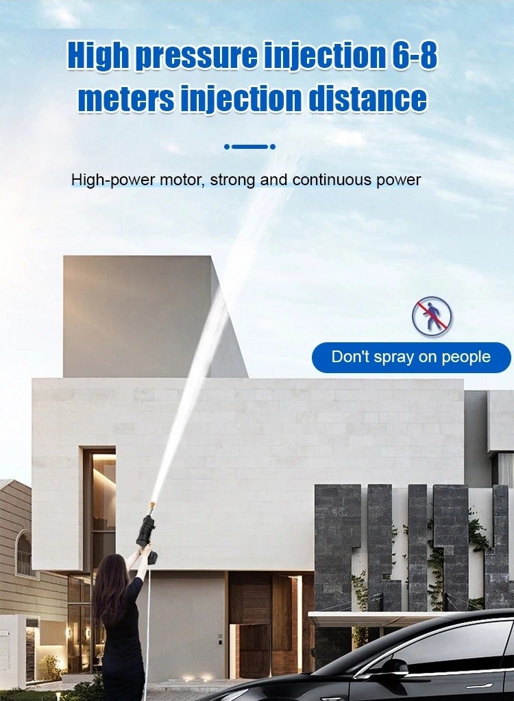 Wireless Lithium Battery high Pressure Water Gun Cleaning Car Machine Artifact Home Portable Garden Watering Watering Spray