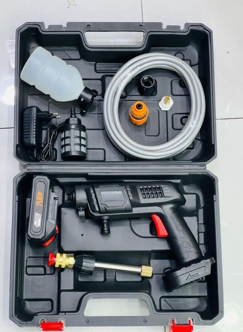 Cordless Portable Washer 24V Electric High Pressure Cleaner Machine 200W 30Bar Lithium Handheld Car Cleaning Device With Foam Generator Nozzle Water Pump