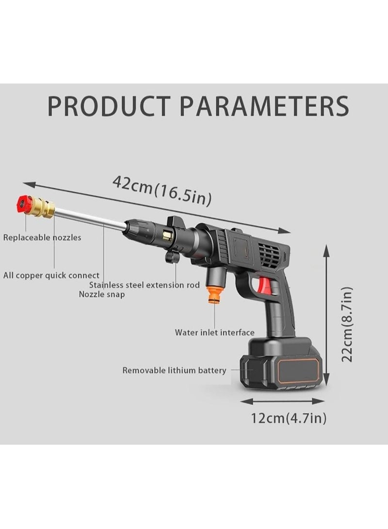 Cordless Portable Washer 24V Electric High Pressure Cleaner Machine 200W 30Bar Lithium Handheld Car Cleaning Device With Foam Generator Nozzle Water Pump