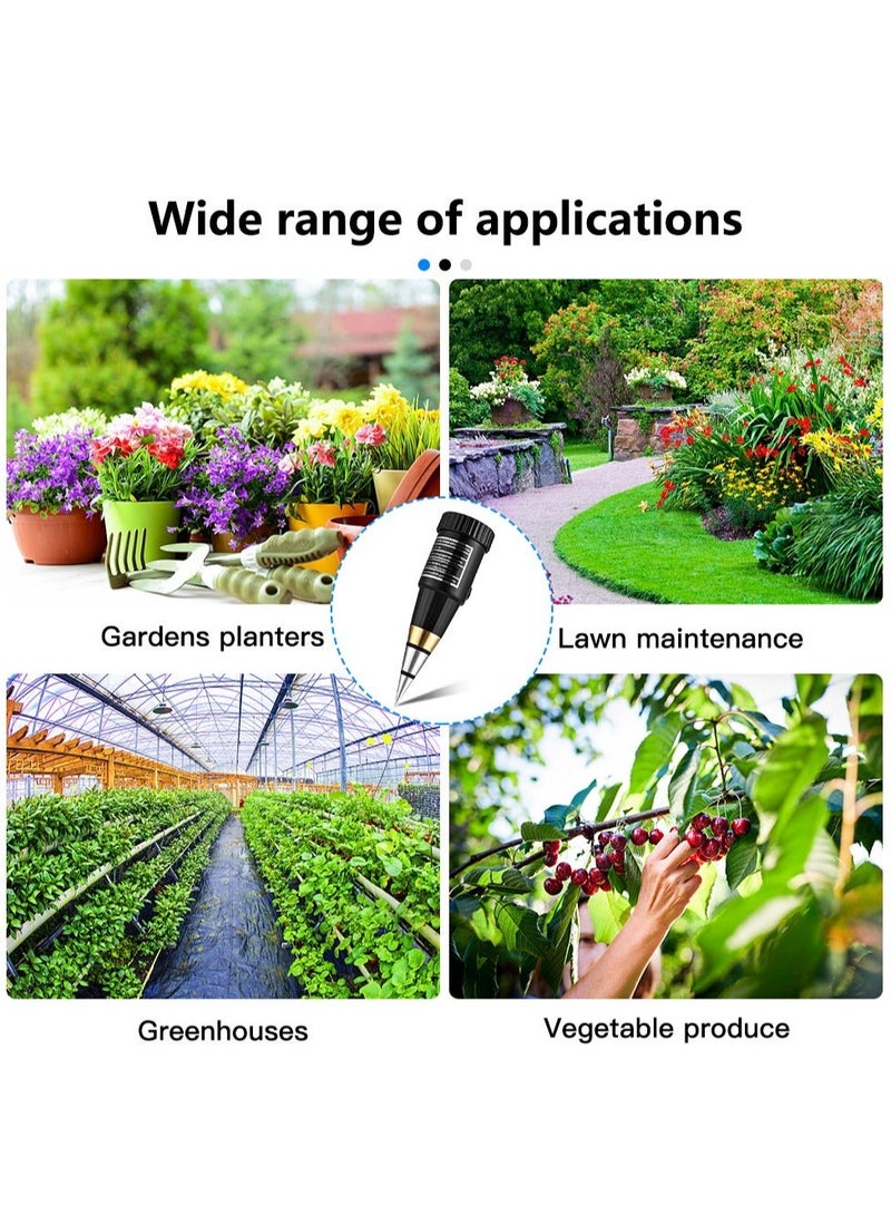 2-in-1 Soil Moisture and pH Meter, Acidity Humidity Tester with Metal Sensor Probe, pH Hygrometer for Garden Planting