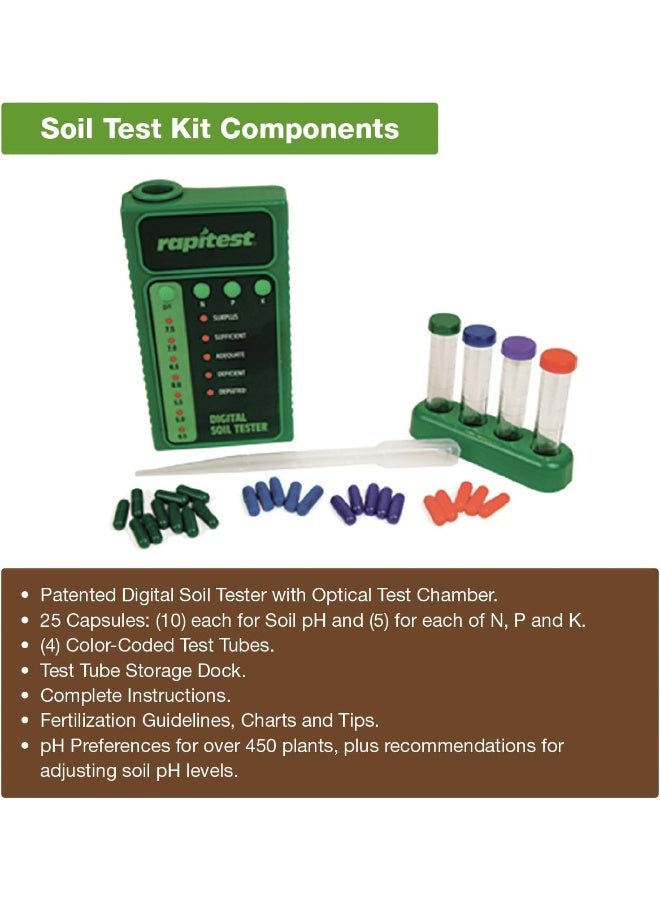 1605 Digital Soil Kit For Ph, N, P And K, 25 Tests