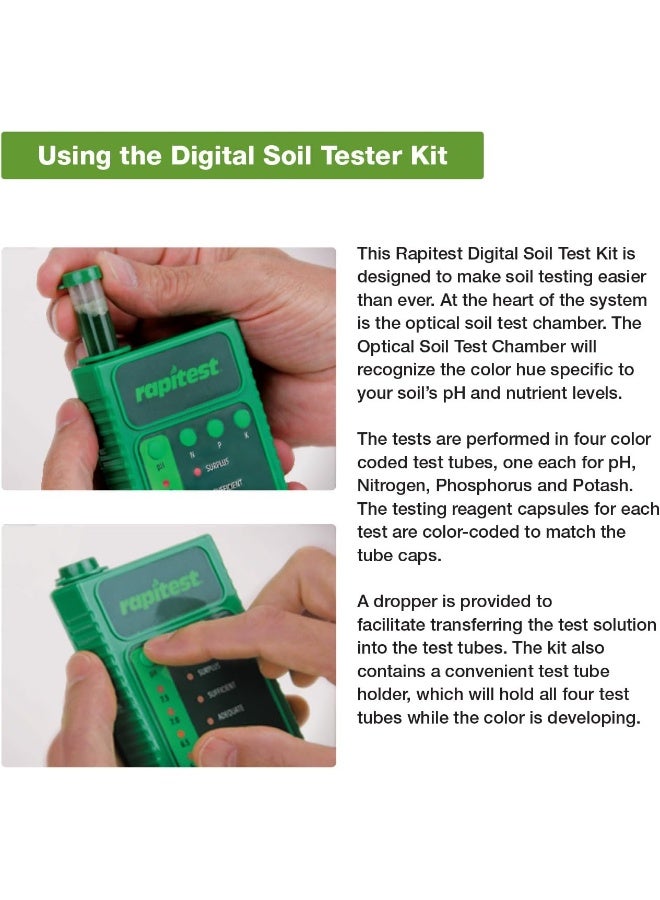 1605 Digital Soil Kit For Ph, N, P And K, 25 Tests