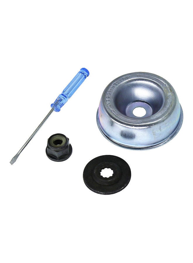 4-Piece Mower Blade Adapter Fix Kit Silver/Black/Blue