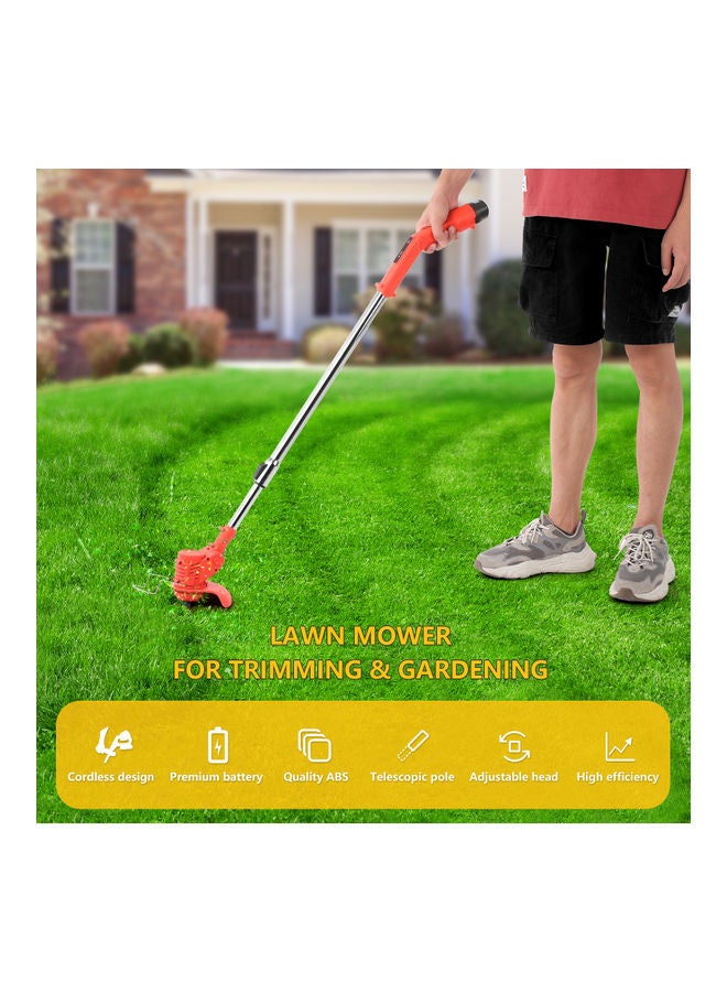 Rechargeable Grass Trimmer And Edger Red/Silver