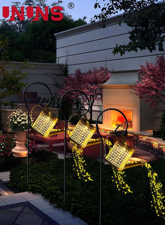 Solar Powered Led Lawn Lights,Solar Watering Can Light,Waterfall Lights Waterproof Solar Garden Light For Garden Patio Yards,Auto Light Up At Dark
