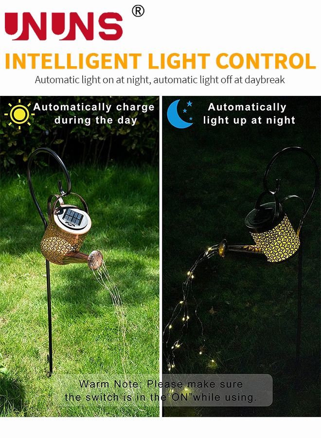 Solar Powered Led Lawn Lights,Solar Watering Can Light,Waterfall Lights Waterproof Solar Garden Light For Garden Patio Yards,Auto Light Up At Dark