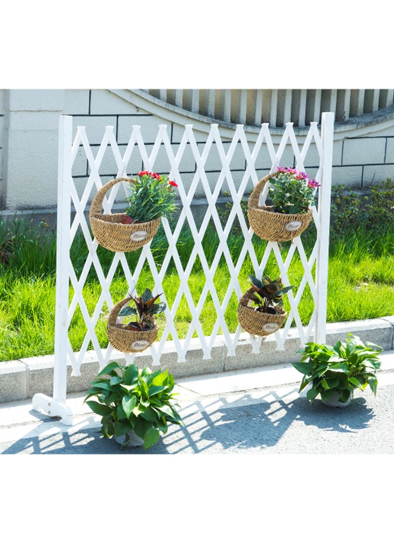 Wooden Fence Freestanding Wooden Trellis Fence For Garden Wooden Expandable Trellis Fence Wooden Wicker Fence Privacy Screen Dog Pet Gate For Home Garden Partition