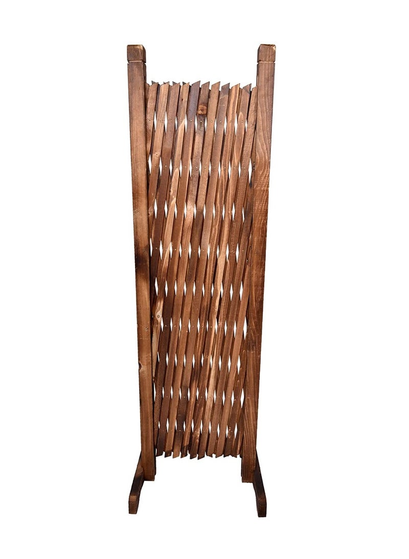 Wooden Trellis Fence Free Stand Lattic Fence Brown 98x120x10cm