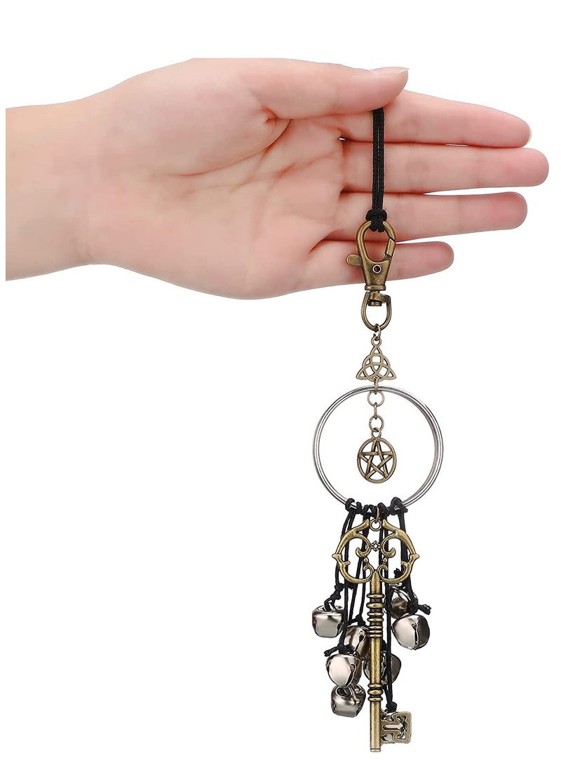 Vintage Door Bells for Decoration, Magical Style Bells Supplies, Special Unique Decor, Interesting Antique Magic Keys, Great Gifts, 2PCS