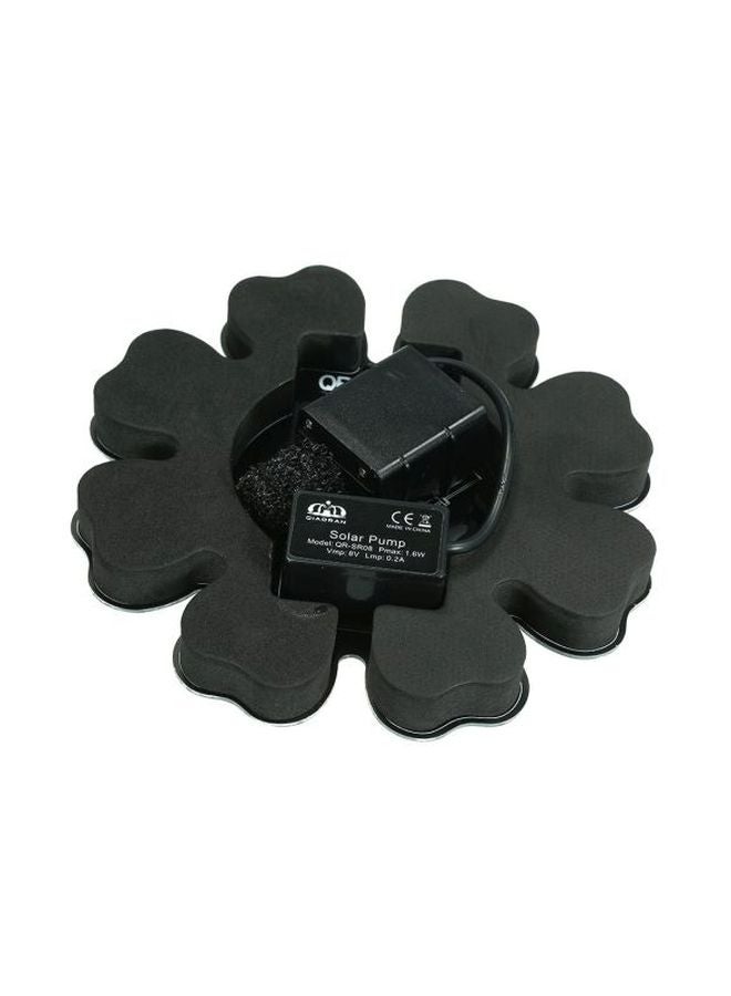 Floral Shaped Solar Fountain Black