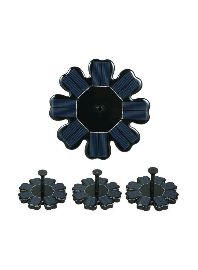 Floral Shaped Solar Fountain Black