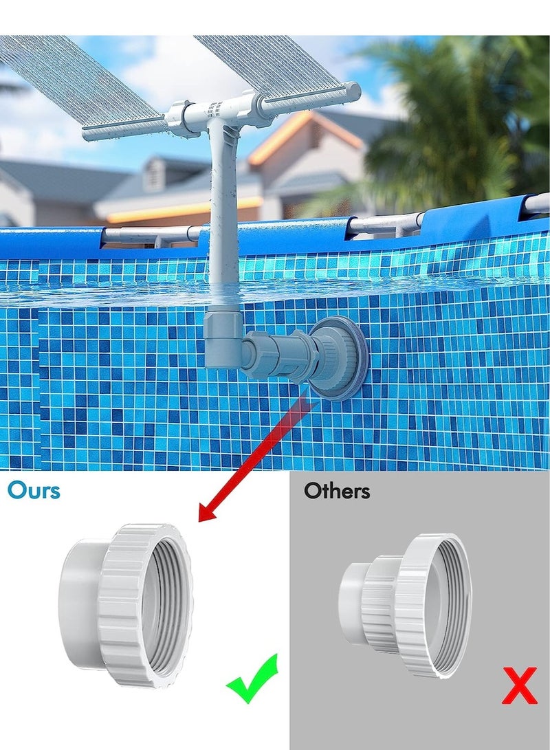 Premium Pool Fountain, Adjustable Dual Spray Waterfall Sprinkler Cooler, Ideal Pool Accessories for Above and In Ground Pools, Outdoor Decor for Summer and Pool Parties (Grey)