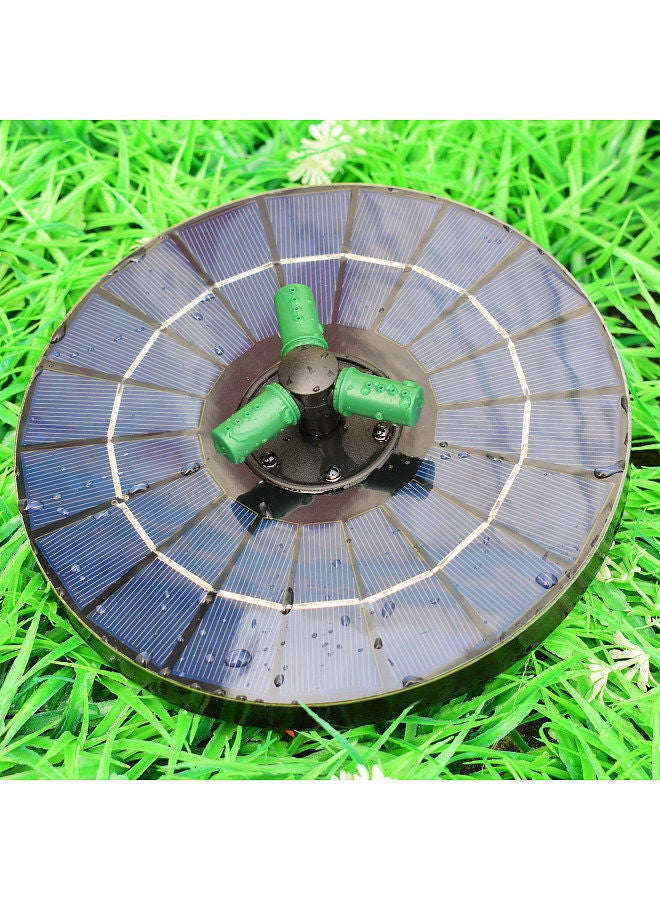 6W Colorful Solar Fountain Pump With 360°Rotatable Nozzle RGB LED Light Water Battery Auto-Shut off 9 Inch Floating for Bird Bath Garden Small Pond