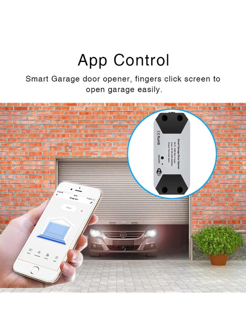 Smart Garage Door Controller WiFi Remotely control with smartlife app works with voice assistants