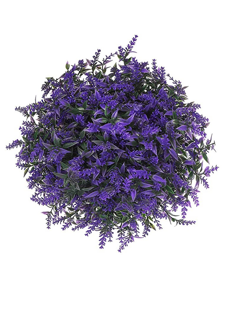 Artificial Lavender Plants No Fade Flowers Outdoor UV Resistant Flowers Bouquet Fake Shrubs Greenery Bushes for Home Kitchen Dining Room Garden Porch Window Box Farmhouse Decoration