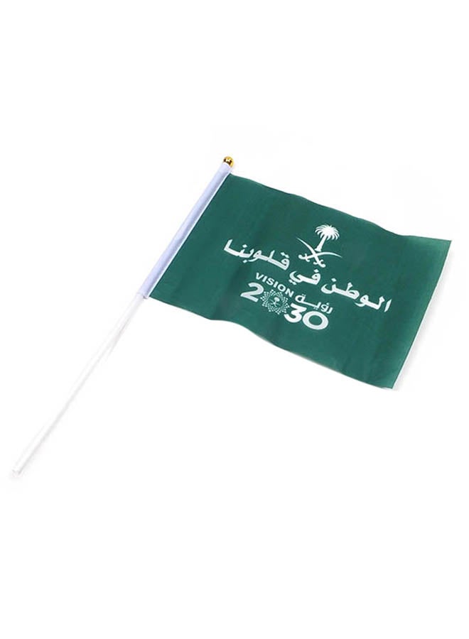 Hand Flag For Saudi National Day Green 40cm