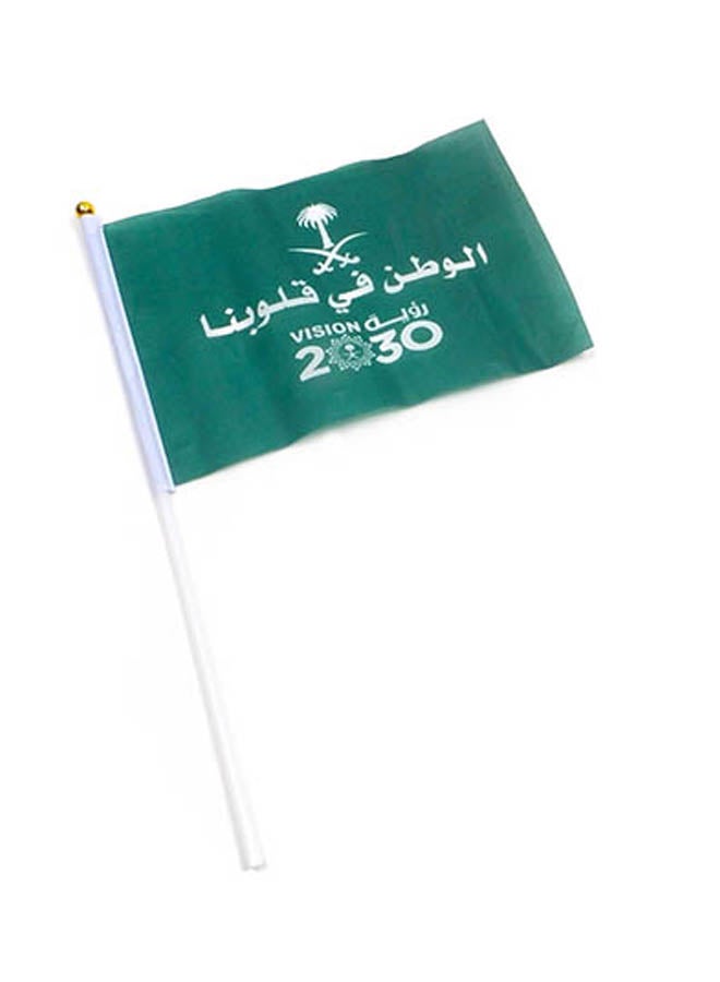 Hand Flag For Saudi National Day Green 40cm