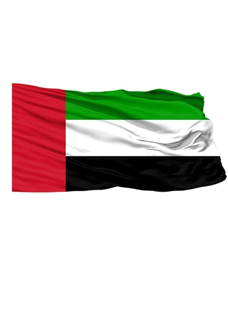 UAE Flag United Arab Emirates Flag National Day Durable Long Lasting For Outdoor And Indoor Use For Building Home And Car Decoration 1.5X5 Meter