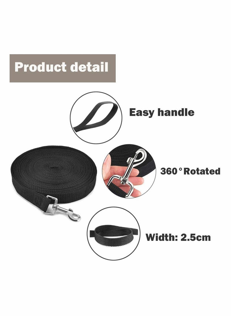 Extra Long Line Training Dog Leash, Long Lead For Large, Medium and Small Dogs Great for Training, Play, Camping, or Backyard, 10m