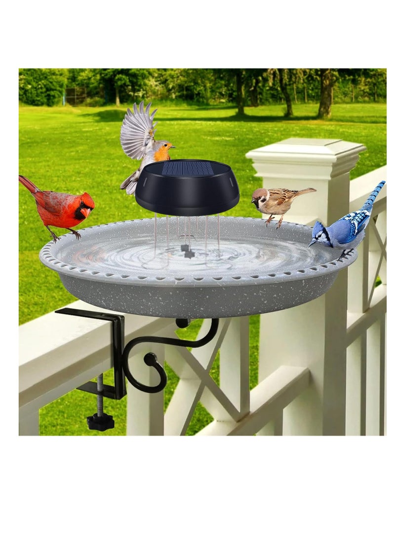 Solar Powered Bird Bath Water Agitator, Solar Water Oxygenating Water Wave Device, Bird Bath Solar Power with 3 Fixers for Outdoor,Patio, Garden Decor, Pond Fish Tank, Hummingbird, Black