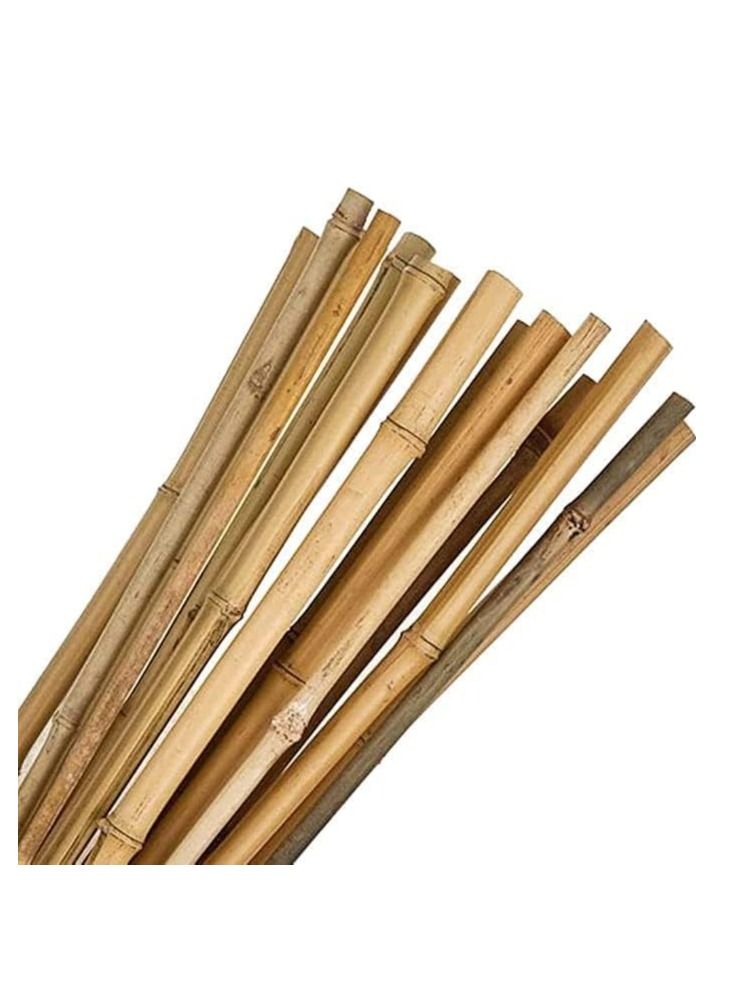 FFD 10 Pieces Natural Bamboo Poles Bamboo Stake for Plant Support 120cm,Bamboo Garden Poles Strong Gardening Sticks Bamboo Poles for Indoors or Outdoors