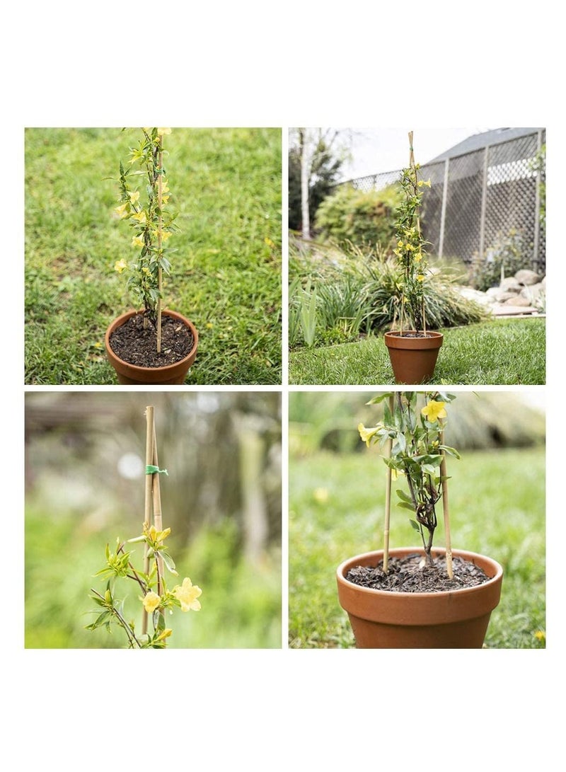 Natural Thick Bamboo Poles (120cm)Tall Garden Vine Plant Support Canes Stakes Flowers Plants Stakes((120cm)(20pcs))