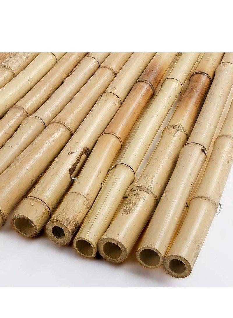 Bamboo Poles Garden Stacks Beige 2.5x120x2.5cm 10pcs