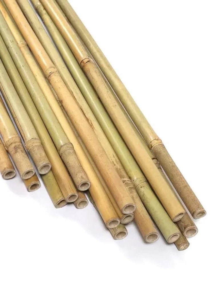 TOMSUN Bamboo Plant Stakes 120Cm - 10pcs Natural Garden Big Bamboo Long Sticks Plant Support Stakes for for Indoor and Outdoor Plants