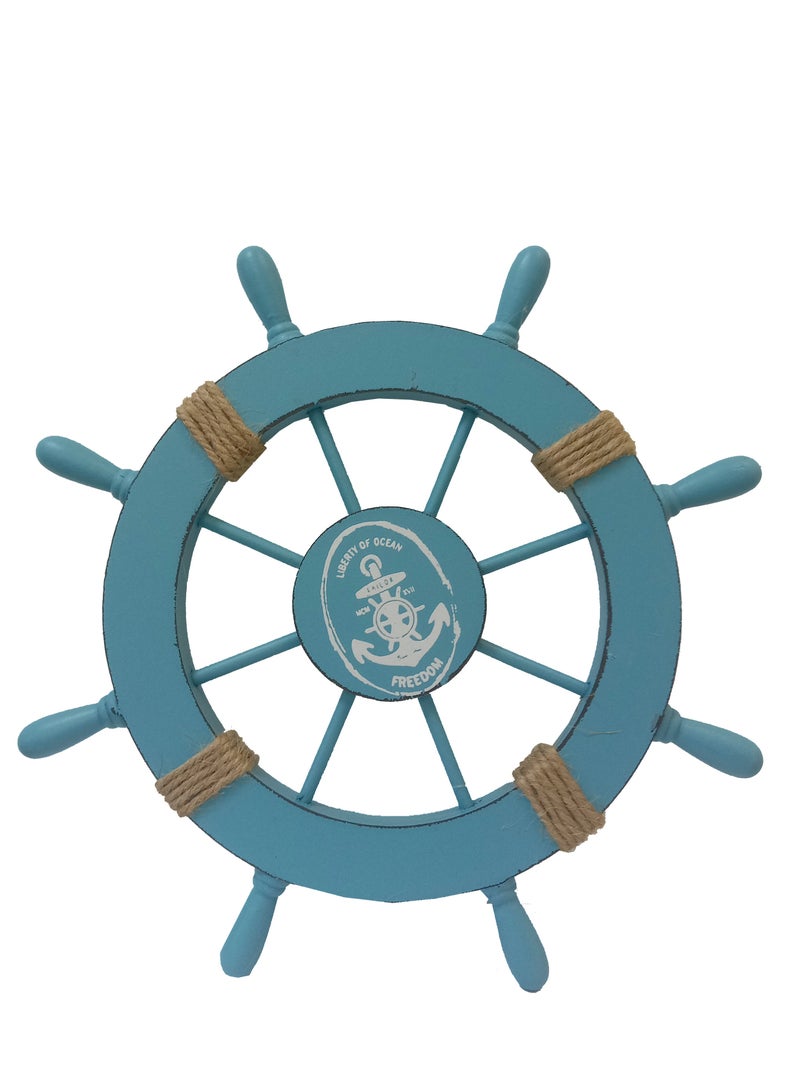 Nautical Wall Wheel Mediterranean Boat Steering  for Wall Home Decoration