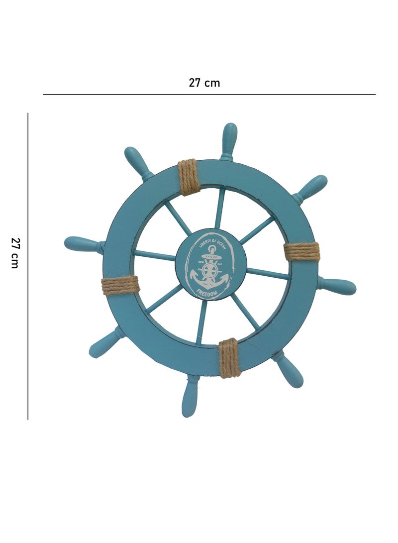 Nautical Wall Wheel Mediterranean Boat Steering  for Wall Home Decoration