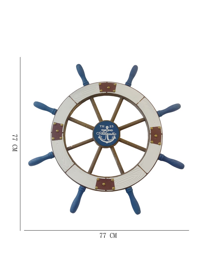 Nautical Wall Wheel Mediterranean Boat Steering  for Wall Home Decoration