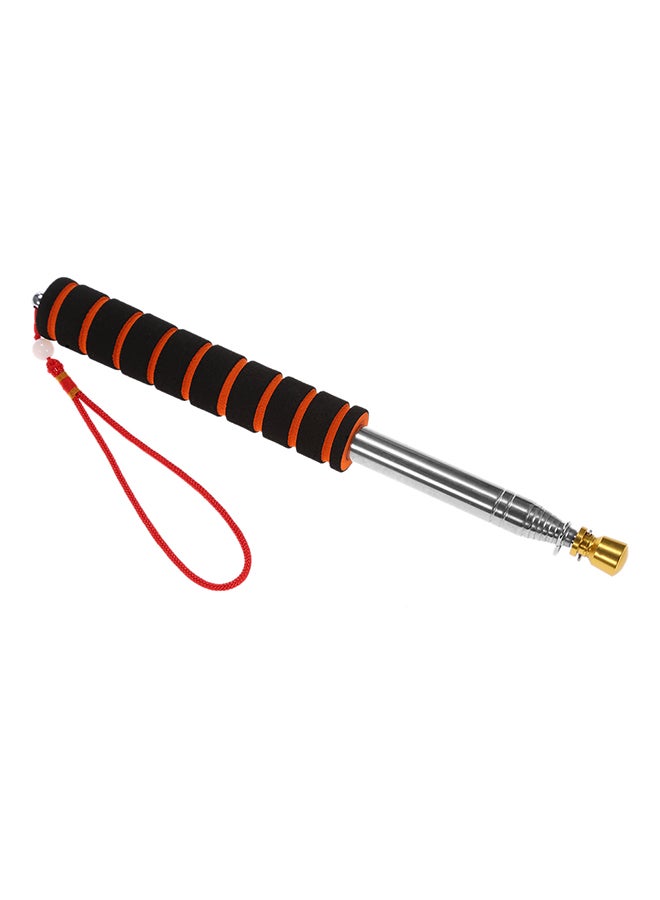 2.5 Meters  Flagpole Stainless Steel Telescopic Flag Pole Black & Orange 0.143kg