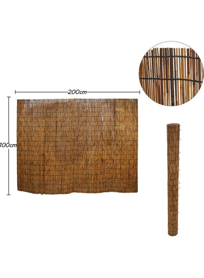 10-Piece Bamboo Roller Natural Reed Curtains Beige 100x200x0.5cm