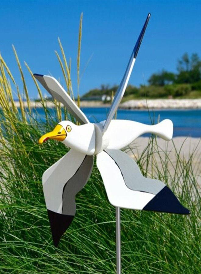 Seagull Windmill Parrot Windmills Outdoor Garden Ornaments Decorations Bird Shape Weathervanes Gardening Gift