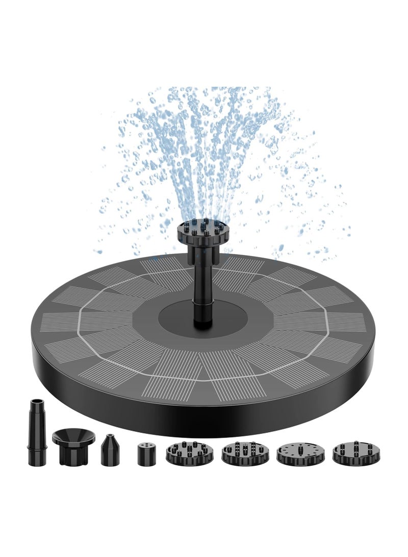 Aisitin 2.5w solar bird bath fountain pump solar fountain pump for bird bath with 6 nozzles 6.7