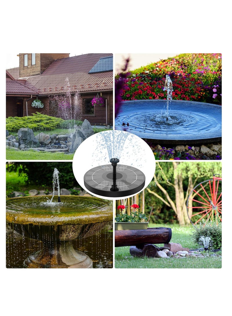 Aisitin 2.5w solar bird bath fountain pump solar fountain pump for bird bath with 6 nozzles 6.7