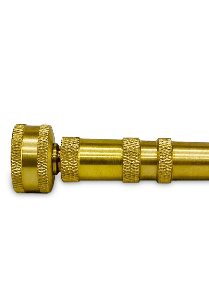 Heavy-Duty Brass Adjustable Twist Hose Nozzle 10CM