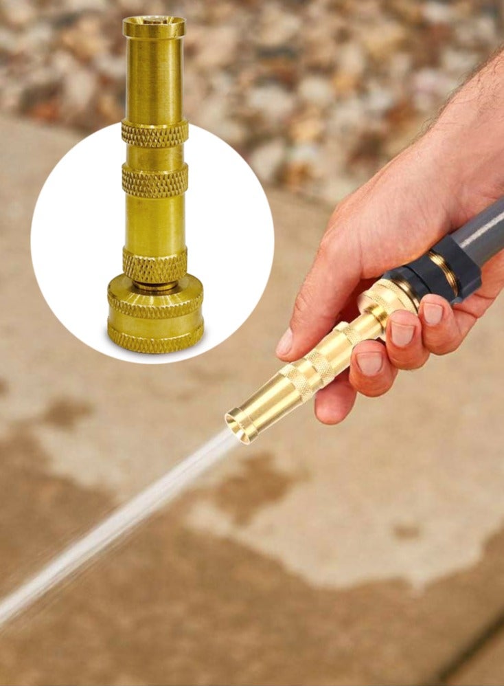 Heavy-Duty Brass Adjustable Twist Hose Nozzle 10CM