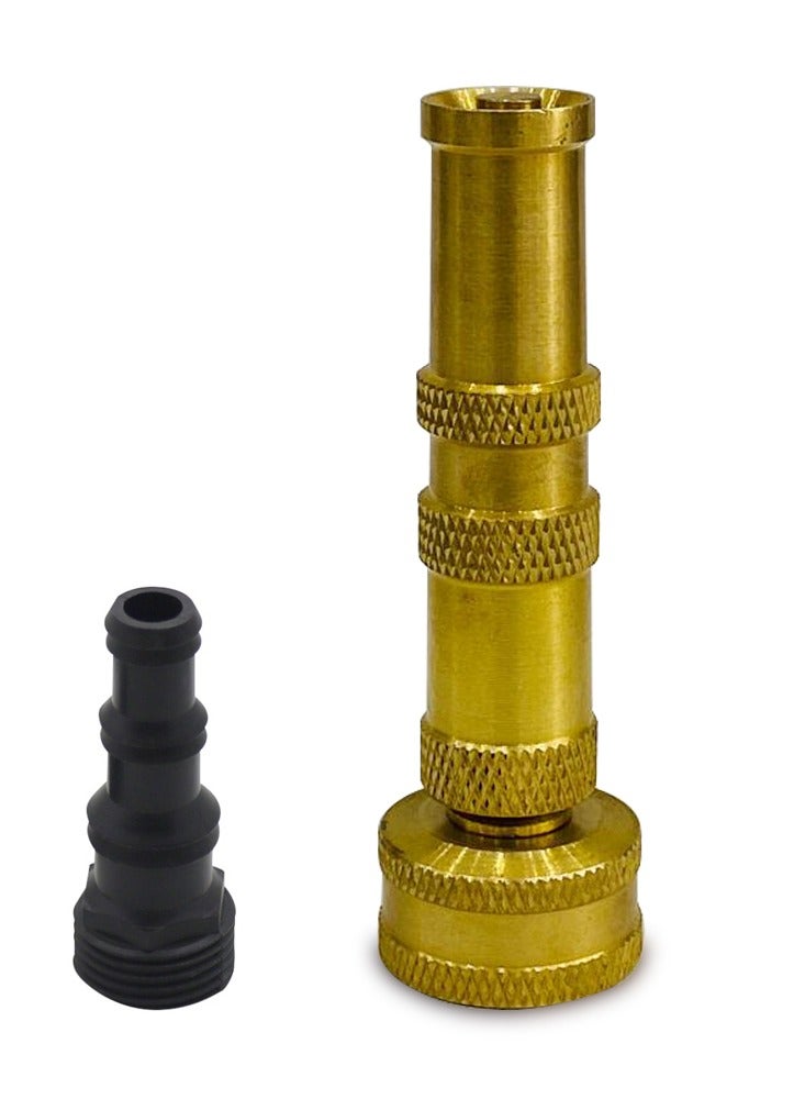 Heavy-Duty Brass Adjustable Twist Hose Nozzle 10CM