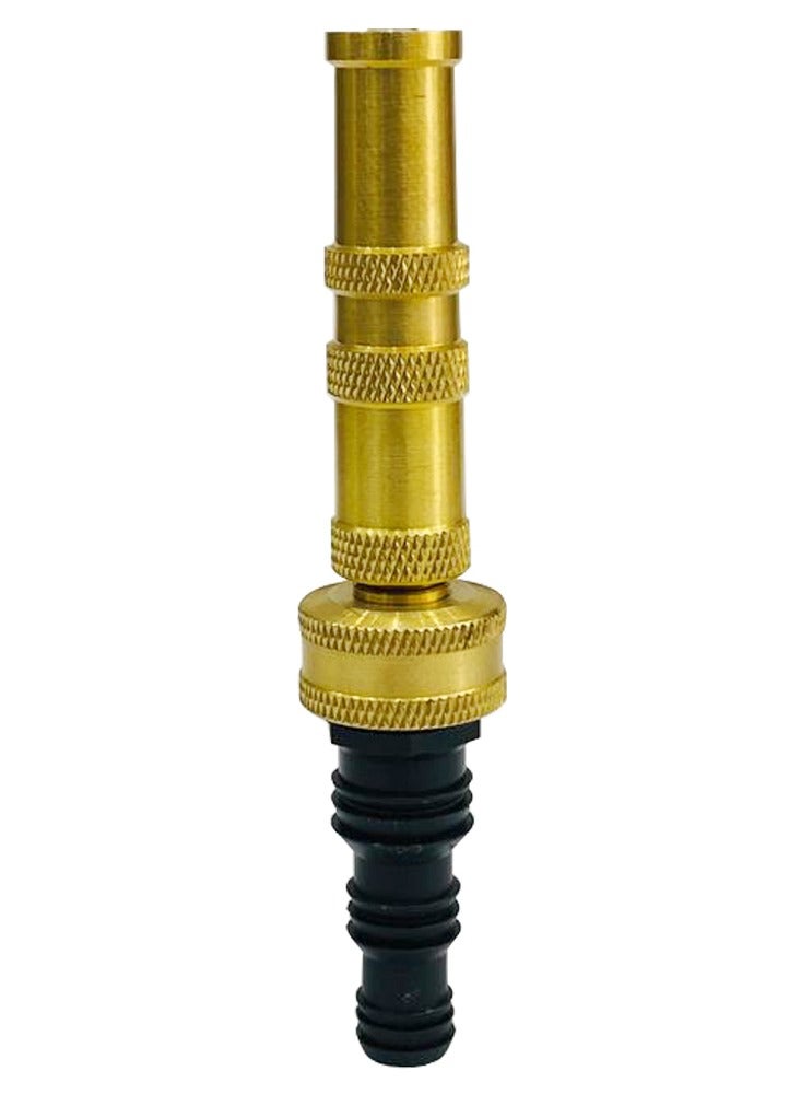 Heavy-Duty Brass Adjustable Twist Hose Nozzle 10CM