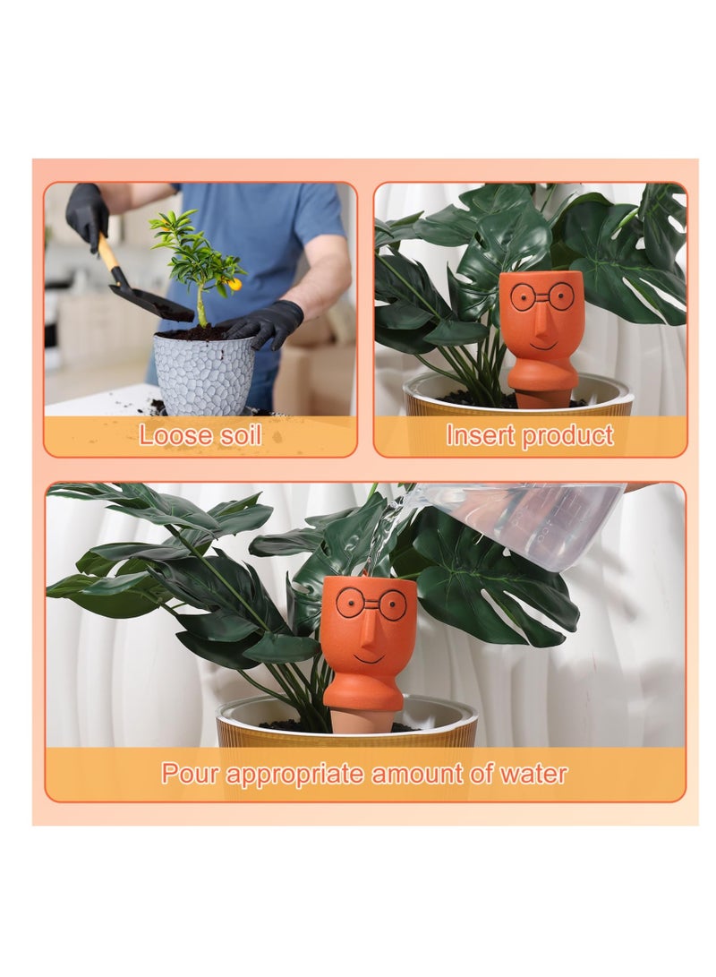 Clay Watering Nails, 4 Pcs Vacation Plant Self Watering Device, Continuous Moisturizing, Long-Lasting Slow Watering System, Indoor and Outdoor Plant Garden Watering Device