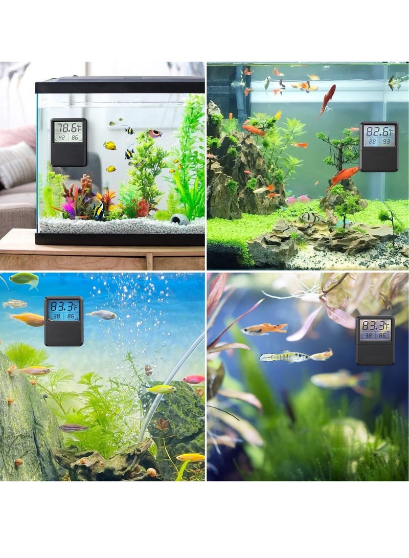 Aquarium Thermometer 5S Refresh Speed Touch Screen Fish Tank Accurate Temperature Sensor Large LCD Touch Screen Energy Saving and Easy to Use