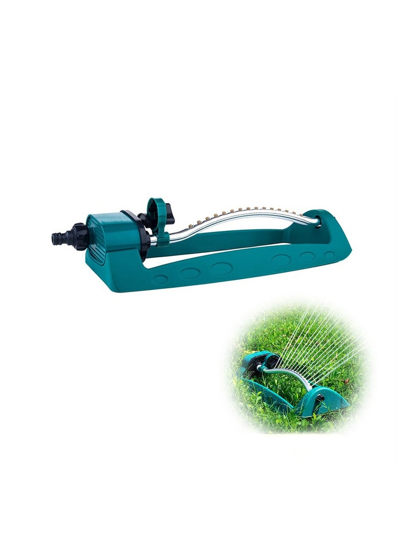 Oscillating Sprinkler Indestructible Lawn Sprinkler 4 Modes Water Sprinkler with 15 Hole Nozzles Adjustable Range Control Covers up to 1024 Square Feet for Patio Yard Garden Lawn