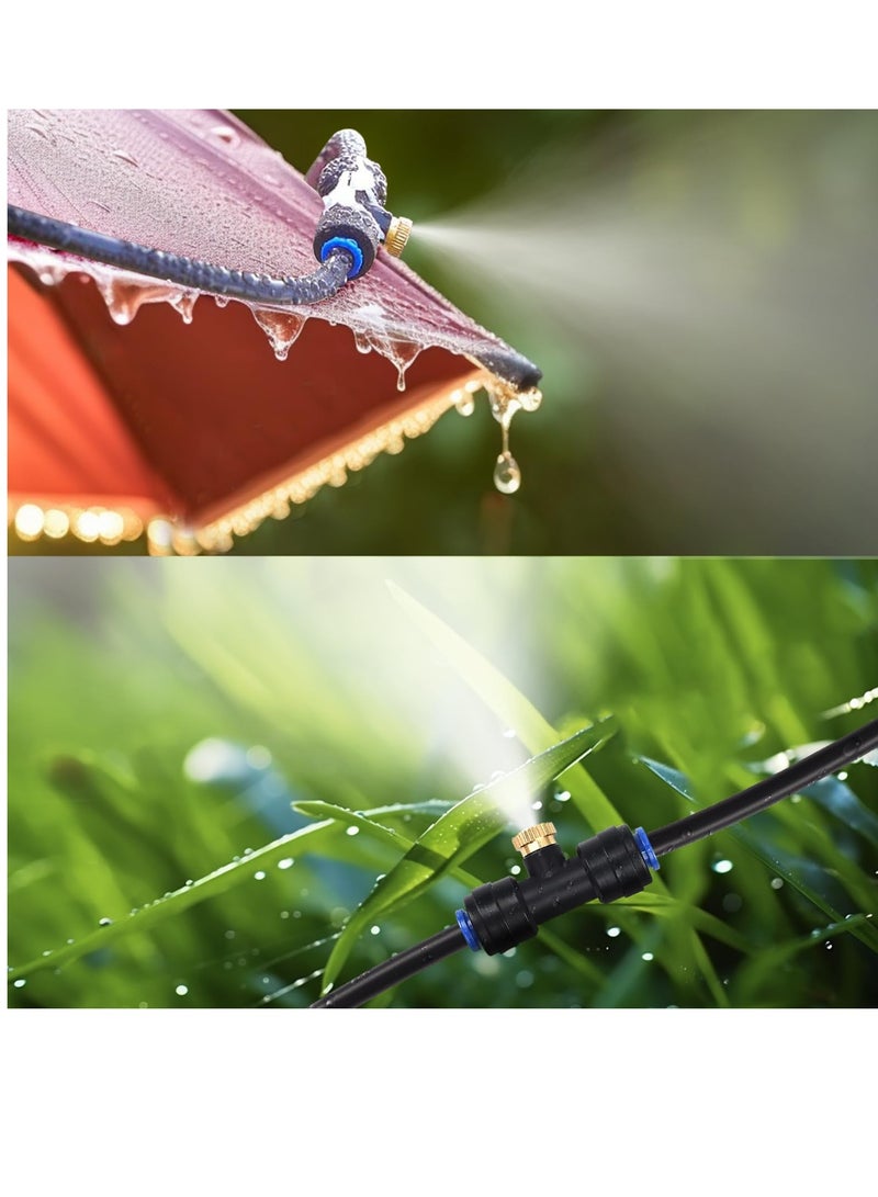Misting System, 59FT (18M) Misting Line with 20 Brass Mist Nozzles and 3/4