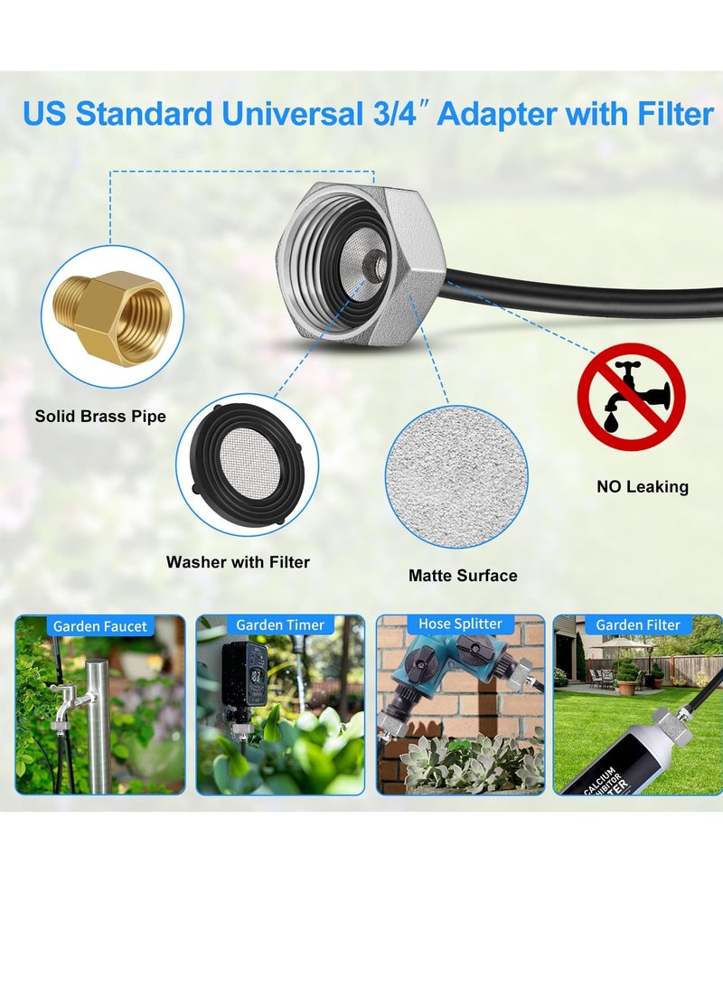 Misting System, 59FT (18M) Misting Line with 20 Brass Mist Nozzles and 3/4